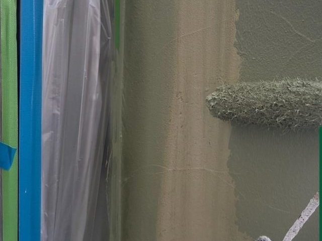 姫路市の塗装に伴う塀中塗り